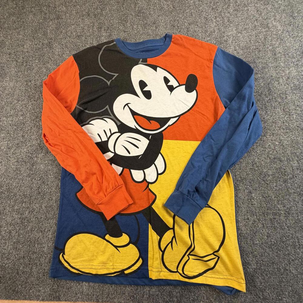 Disney‎ Mickey Mouse Color Block Long Sleeve T-Shirt #1265